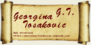 Georgina Tošaković vizit kartica